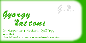 gyorgy mattoni business card